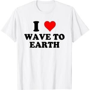 I Love Wave To Earth Indie Music Fan Minimal Graphic T-Shirt